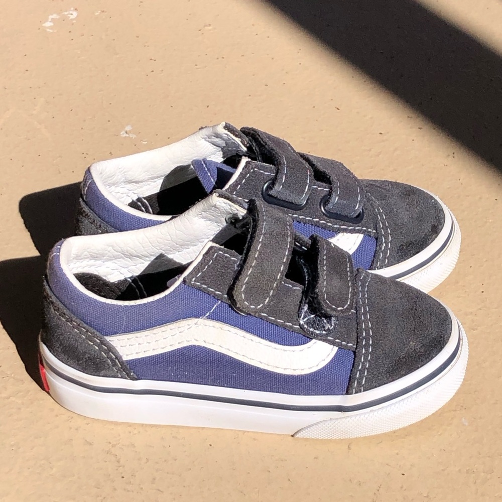 Vans Old Skool V Skate Shoe - Baby / Toddler - Blue / Navy size 6.5